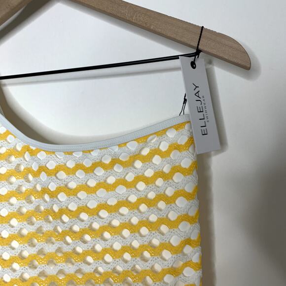 Ellejay Crochet Knit Swimsuit Womens New Yellow Size Small - Picture 6 of 11